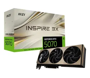 MSI GeForce RTX 5070 12G INSPIRE 3X OC zlatá / 12GB GDDR7 / PCI-E / 3x DP / HDMI