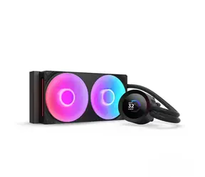 NZXT Kraken Plus 240 V2 RGB černá / 2x 120mm / Fluid Dynamic Bearing / 31.9 dB @ 2400 RPM / 71.47 CFM / LCD / AMD+Intel