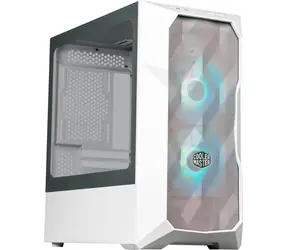 Cooler Master MasterBox TD300 Mesh bílá / mATX / 2x USB-A 3.2 / 2x 120mm ARGB / bez zdroje / průhledná bočnice