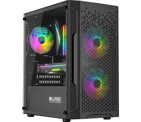 Logic Aramis ARGB černá / micro-ATX / mini-ITX / bez zdroje /  1 x USB 3.0 / 2 x USB 2.0 / průhledná bočnice