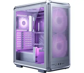 Cooler Master Masterframe 500 Mesh ARGB stříbrná / SSI-CEB / 2x USB-A 3.2 / 1x USB-C 3.2 / 2x 200mm / 1x 120mm / bez zdr