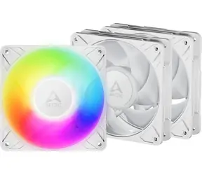 ARCTIC P12 Pro A-RGB (3ks) bílá / 120mm / PWM PST / 3000 RPM / 77 CFM / 4-pin