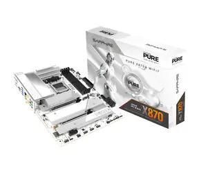 Sapphire PURE X870A WIFI 7 White / X870 / 4x DDR5 / PCIex16 / 1x 5GLAN / Wi-Fi 7 / ATX