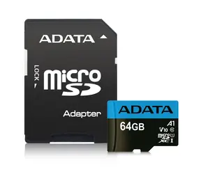 Rozbaleno - ADATA Micro SDXC karta Premier 64GB + SD adaptér / UHS-I / CLASS10 / R: 85MBs / W: 25MBs / rozbaleno