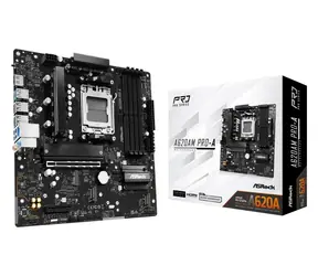 ASRock A620AM PRO-A / AMD A620A / 4xDDR5 / 2x SATA III / USB / GLAN / M.2 / sc. AM5 / mATX