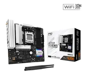 ASRock A620AM PRO RS WIFI / AMD A620A / 4xDDR5 / 2x SATA III / USB / GLAN / M.2 / sc. AM5 / mATX