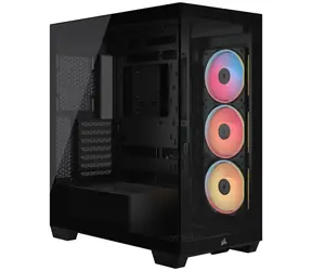 Corsair 3500X LX-R RGB iCUE LINK černá / E-ATX / 2x USB-A / 1x USB-C / 3x 120mm / bez zdroje / průhledná bočnice 