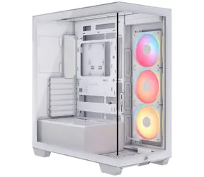 Corsair 3500X LX-R RGB iCUE LINK bílá / E-ATX / 2x USB-A / 1x USB-C / 3x 120mm / bez zdroje / průhledná bočnice 
