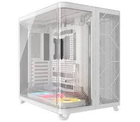Corsair AIR 5400 LX-R RGB bílá / E-ATX / 3x USB-C / 3x 120mm / bez zdroje / průhledná bočnice 