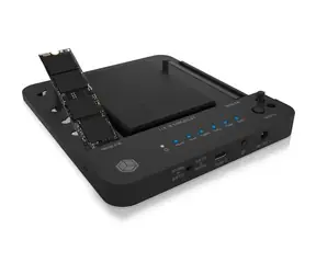 Rozbaleno - Icy Box IB-2915MSCL-C31 černá / klonovací a dokovací stanice / M.2 NVME & SATA 2.5"/3.5" SSD/HDD / rozbaleno