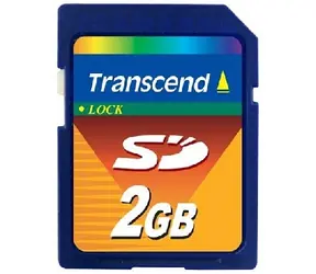 Transcend 2GB SD paměťová karta, modrá
