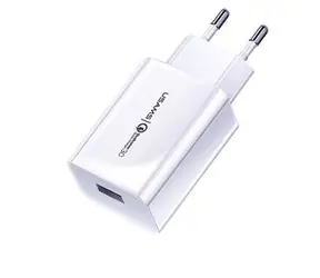USAMS CC083 Single QC.3 USB Cestovní Nabíječka bílá / 1x USB
