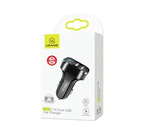 USAMS CC087 Dual USB Autonabíječka 2.1A černá / 2x USB