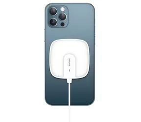 USAMS CD159 W1 Extra Thin 15W Rychlý Magnetický Bezdrátový Dobíječ bílá