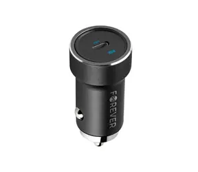 Forever CC-06 USB-C nabíječka do auta černá / 20W / 1x USB-C / do autozapalovače