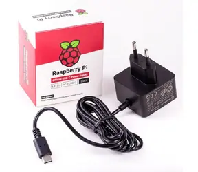 Raspberry Pi napájecí zdroj USB-C 5.1V 3A pro Raspberry Pi 4B EU černá