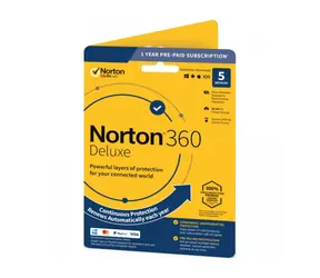 Norton 360 Deluxe - licence na předplatné (1 rok) - 5 zařízení / cloudové úložiště 50 GB - stažení - ESD