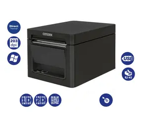 Citizen CT-E351 (LAN) černá / Pokladní termotiskárna / 203dpi / USB / LAN / řezačka / zdroj / černá