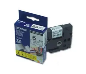 Brother - TZ-211, bílá / černá - 1 ks (6mm, laminovaná)
