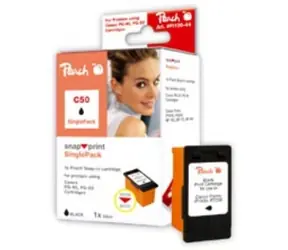 Peach PG-50 / PG-40 / PG-37 / alternativní cartridge bez tiskové hlavy / 22 ml / černá