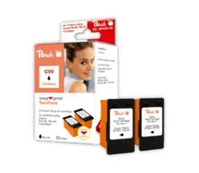 Peach PG-50 / PG-40 / PG-37 / alternativní cartridge bez tiskové hlavy  / Twinpack / 2x22 ml / černá