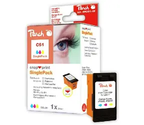 Peach CL-51 / CL-41 / CL-38 / alternativní cartridge bez tiskové hlavy / 21 ml / barevná