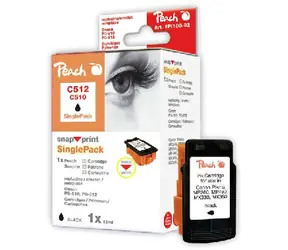 Peach PG-512 / PG-510 / alternativní cartridge bez tiskové hlavy / 13 ml / černá