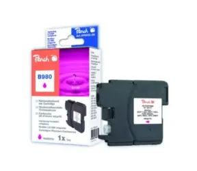 Peach LC-1100XL a LC-980XL alternativní cartridge pro Brother / DCP-385C, DCP-395CN po Expiraci / 7 ml / Fialová