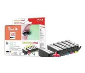 Peach PGI-520XL/CLI-521XL alternativní cartridge / 2x19,4x10 ml / Combi-Pack Plus