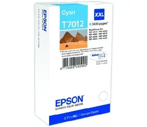 EPSON originální inkoustová kazeta T70124 pro WorkForce 4000/4500 modrá / 3400 str. / XXL