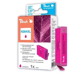 Peach inkoustová patrona s cipem purpurová- magenta, kompatibilní s  HP CB324EE, No. 364XL