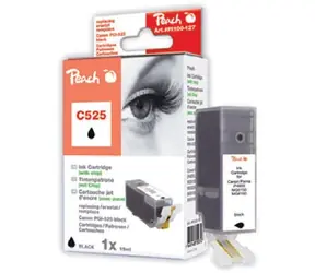 Peach CLI-525 alternativní cartridge s čipem / Pixma iP4850 / 1x19 ml / cerna