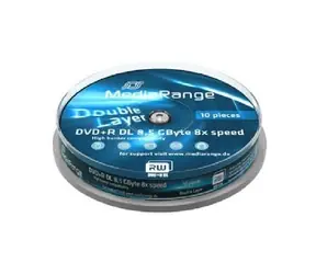 10ks DVD+R 8,5GB MEDIARANGE 8x / DoubleLayer / spindle