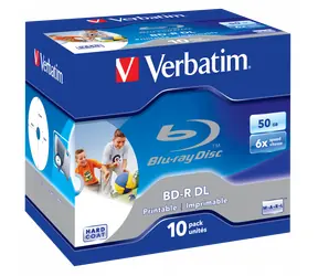 Verbatim BD-R, Dual Layer 50GB, jewel box, 43736, 6x, 1 ks, pro archivaci dat