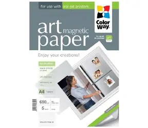 COLORWAY ART Magnetický fotopapír (lesklý) / Magnetická vrstva / Lesklý / A4 / 690g/m2 / 5 listů