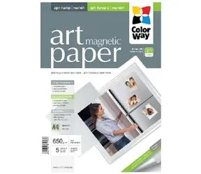 COLORWAY ART Magnetický fotopapír (matný) / Magnetická vrstva / Matný / A4 / 650g/m2 / 5 listů