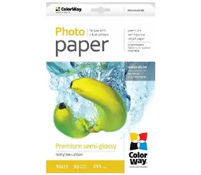 COLORWAY Fotopapír / Pololesklý premium / 10x15 / 255g/m2 / 50 listů
