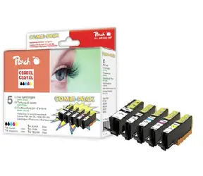 Peach PGI-550, CLI-551 XL alternativní cartridge / 1x23, 4x13 ml / Combi Pack