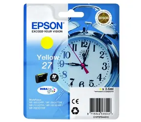 EPSON DURABrite Ultra Ink 27 / originální cartridge / 3,6 ml / žlutá