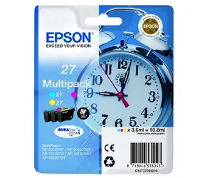 EPSON DURABrite Ultra Ink 27 Multipack / originální cartridge / 3 barvy / 10,8 ml / žlutá, azurová, purpurová