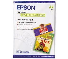 EPSON Photo Quality Inkjet Paper / A4 / Samolepicí / 10 listů
