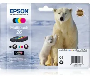 Epson T2616 originální cartridge / XP-700 / 3x 4.5 ml + 6.2ml / Barevná (CMYK)