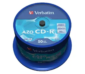 50ks CD-R 700MB AZO Verbatim 52x / Crystal / Spindl