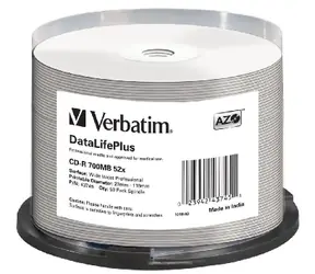 Verbatim CD-R DLP / 80 min / 52x / Printable / 50ks cake