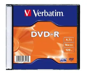 Verbatim DVD-R / 4,7 GB / 16x / 100ks slim pack