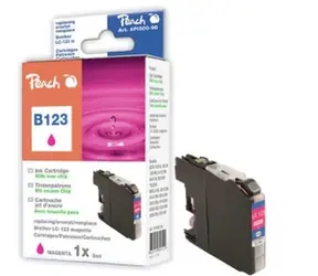 Peach LC-123 alternativní cartridge / pro Brother DCP-J4110 / 8 ml / purpurová