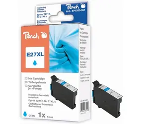 Peach T2712 alternativní cartridge / 27XL / 14ml / pro Epson WF-3620 / azurová