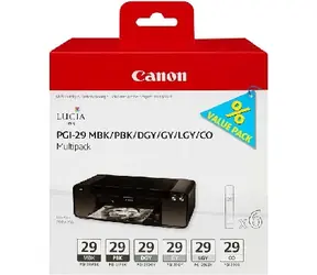 Canon PGI-29 originální cartridge (4868B018) / MBK / PBK / DGY / GY / LGY / CO / Multi