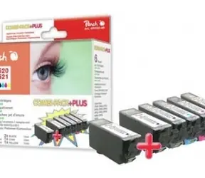 Peach remanufctured PGI-520/CLI-521 MultiPack Plus alternativní cartridge  / Canon Pixma iP3600 / Multipack Plus