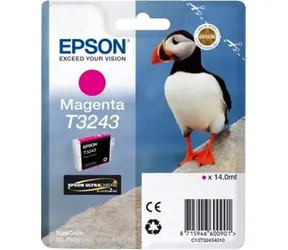 EPSON originální cartridge T3243 / SureColor SC-P400 / 14ml / purpurová